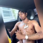 This hot black man jerks off his big black cock until he cums all over his hands.