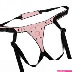 Pink Adjustable Strapon Harness For Lesbian Strap-On Wearable Pants Leather Pant