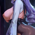 unfairr zenless zone zero vivian banshee breasts nipples no bra nopan pantyhose penis pointy ears pussy juice sex torn clothes uncensored wet