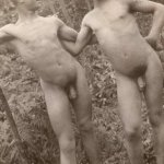 Baron Wilhelm von Gloeden Two nude men standing in a forestArt Blart art and cultural memory archive