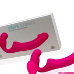 VIBRADOR DUPLO FEMININO STRAPLESS STRAP ON LÉSBICA RECARREGVEL