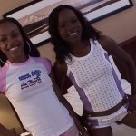 Horny Girls share a White Cock in Black Teen Threesome Movie