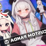 Customizable Panda Girl Vtuber Model: Full Body Rig Twitch Emotes