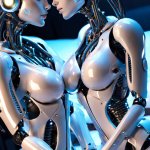 Naked Sexy Robot Girls Kissing In Bed At Night by eric387 on DeviantArt