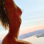 Nina Agdal Sexy Poses Naked Showing Off Her Hot Tits And Ass In A Sauna in Switzerland On Social Media