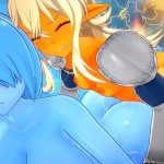 futa shark and slime girl