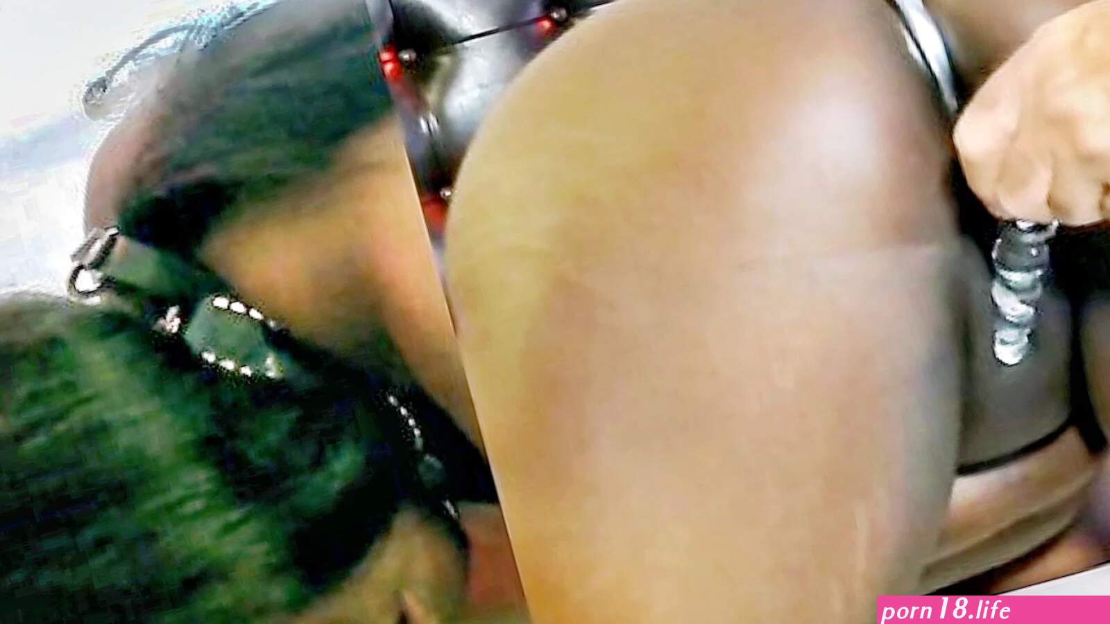 Big ass ebony anal bondage